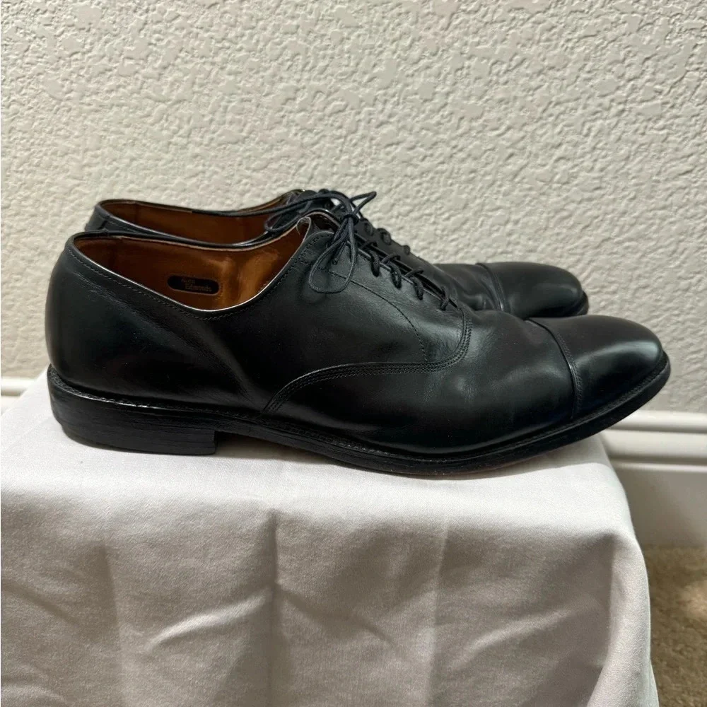 Allen Edmonds Park Avenue Oxfords Men's  Black Leather Cap Toe Shoes Size 11A